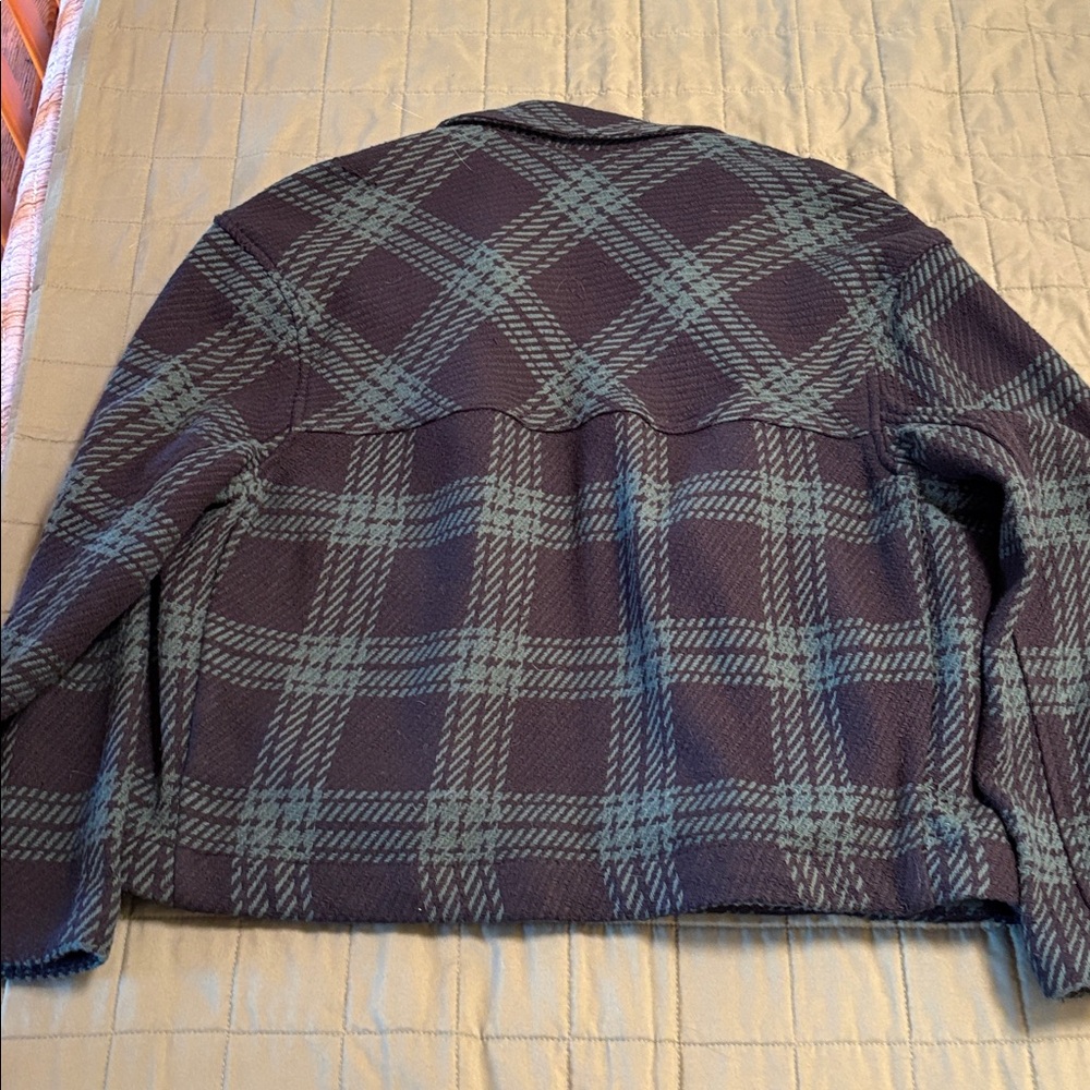 Madewell Herringbone Patterned Shacket In Black A… - image 4